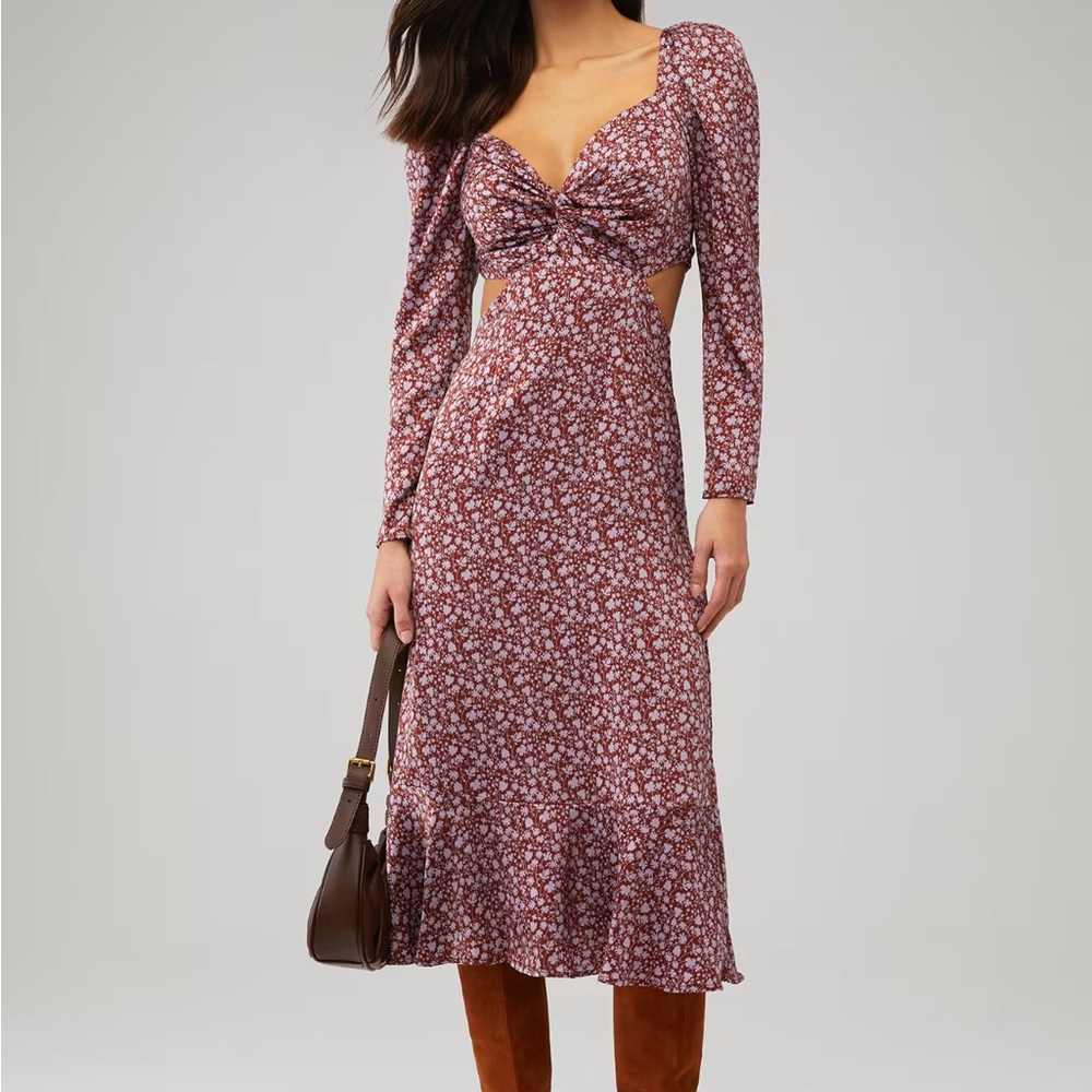 ASTR Lainie Dress - Floral Long Sleeve Dress Size M